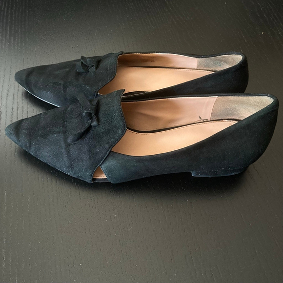 Women's Cole Haan Black Suede Pointed Toe Loafers Bows Size 9.5 - Picture 9 of 13